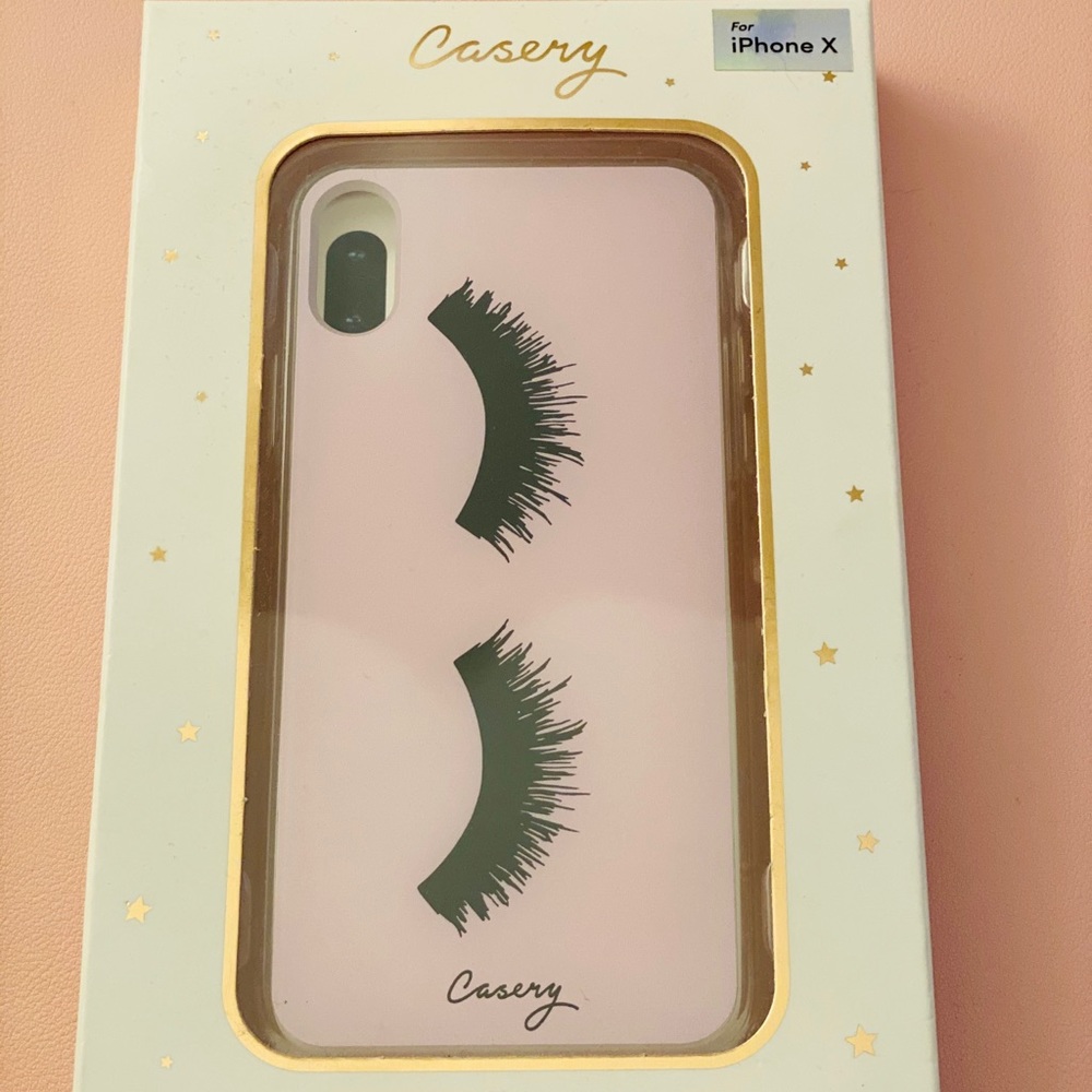 Casery iPhone X Pink Eyelash Case